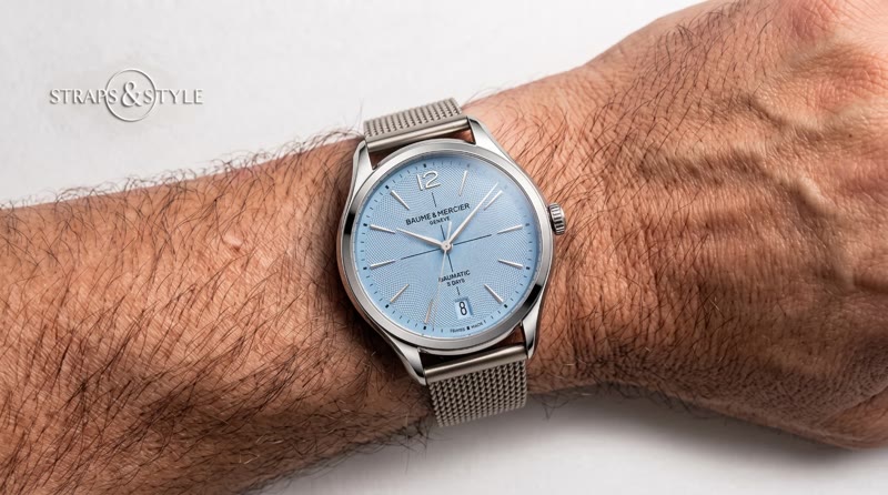 Baume & Mercier watch on a Straps&Style mesh bracelet, view 1