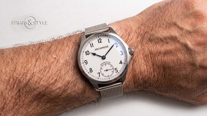Archimede watch on a Straps&Style mesh bracelet, view 2