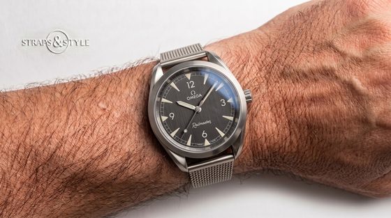 Omega Seamaster Railmaster on a Straps&Style mesh bracelet